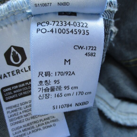 Levis Jacket Mens M Blue Trucker Dark Denim Stretch Western Flap Pockets Unisex - Picture 14 of 15